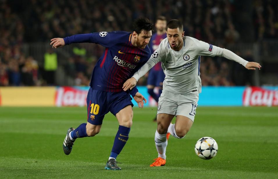 Eden Hazard and Lionel Messi